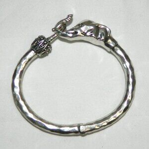 Lucky Brand Silver-tone Elephant Bangel Bracelet